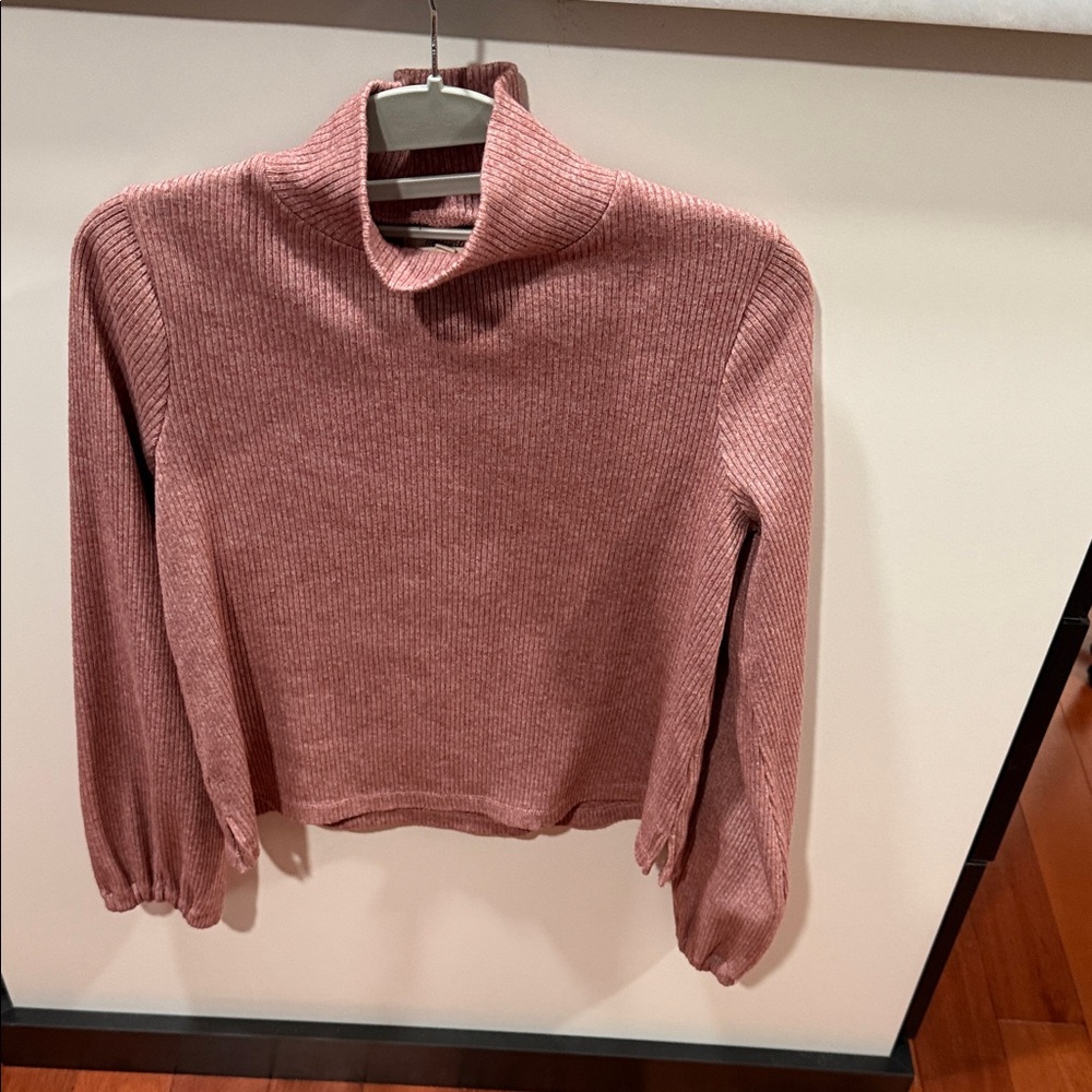 Madewell Dusty Rose Turtleneck Sweater